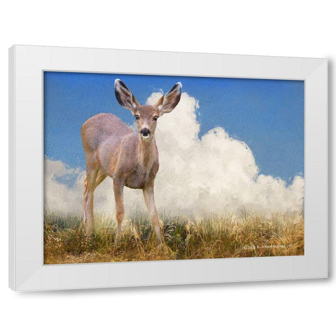 In the Meadow I White Modern Wood Framed Art Print by Vest, Chris