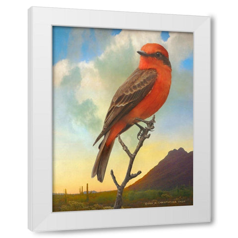 On the Branch V White Modern Wood Framed Art Print by Vest, Chris