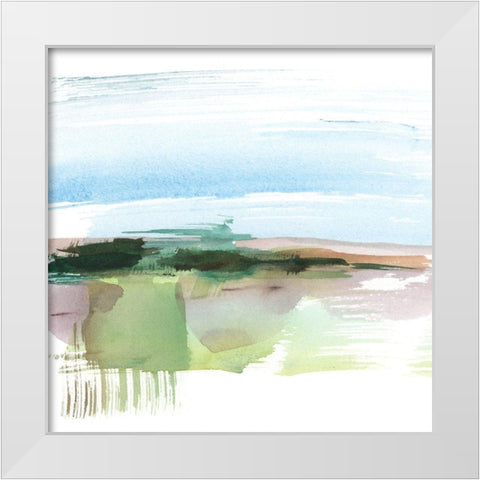 Abstract Wetland I White Modern Wood Framed Art Print by Harper, Ethan