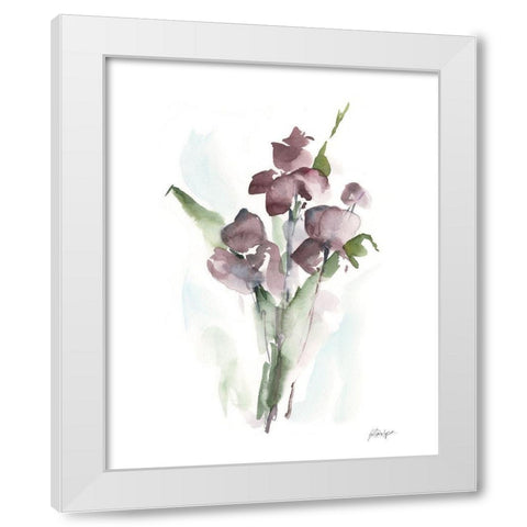 Plum Bouquet I White Modern Wood Framed Art Print by Harper, Ethan