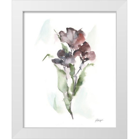 Plum Bouquet II White Modern Wood Framed Art Print by Harper, Ethan