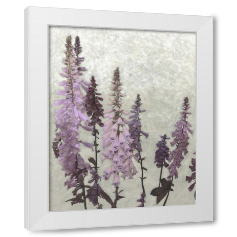 Non-Embellished Foxgloves II White Modern Wood Framed Art Print by Zarris, Chariklia