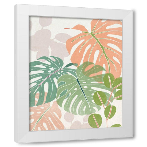 Sherbet Tropical I White Modern Wood Framed Art Print by Vess, June Erica