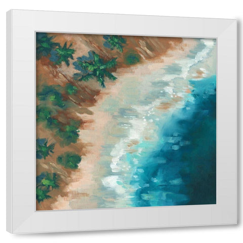 Cliffside White Modern Wood Framed Art Print by Keusder, Danusia