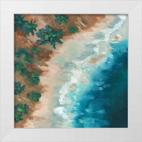 Cliffside White Modern Wood Framed Art Print by Keusder, Danusia