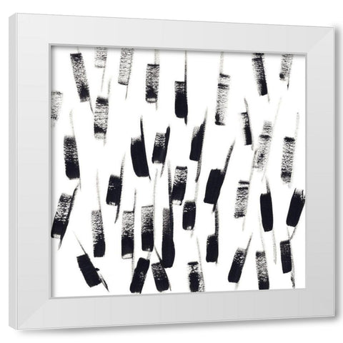 Onyx Code III White Modern Wood Framed Art Print by Vess, June Erica