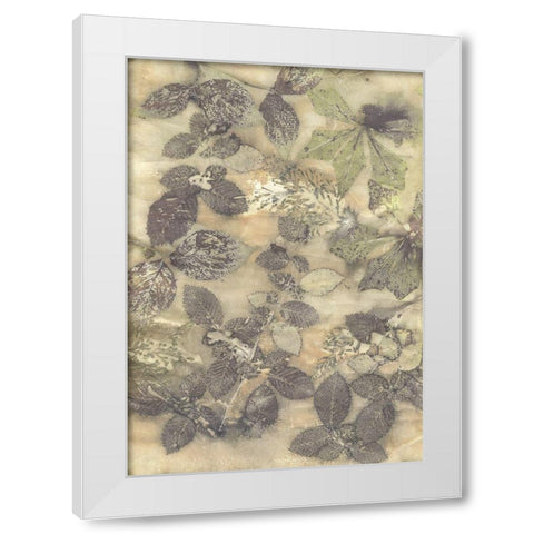 Eco Print V White Modern Wood Framed Art Print by Phillips, Kathryn