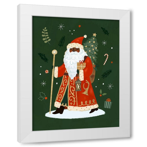 Little St. Nick II White Modern Wood Framed Art Print by Barnes, Victoria