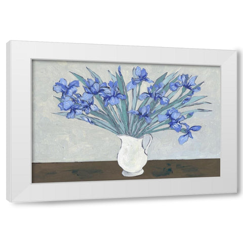 Van Gogh Irises I White Modern Wood Framed Art Print by Wang, Melissa