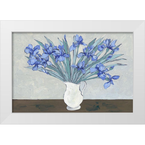 Van Gogh Irises I White Modern Wood Framed Art Print by Wang, Melissa