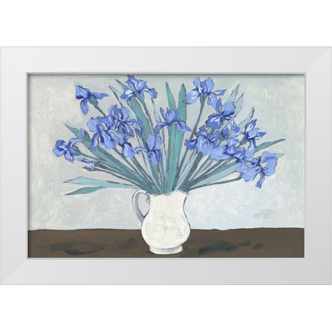 Van Gogh Irises II White Modern Wood Framed Art Print by Wang, Melissa
