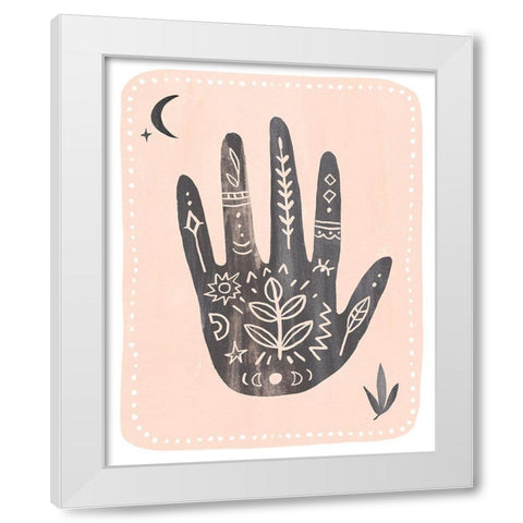 Oracle Reading I White Modern Wood Framed Art Print by Warren, Annie