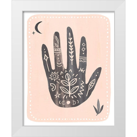 Oracle Reading I White Modern Wood Framed Art Print by Warren, Annie