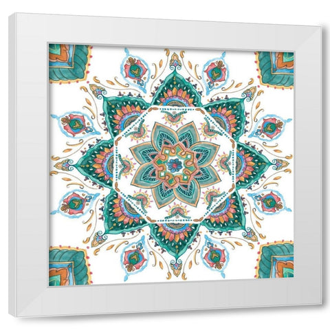 Mandala Zen I White Modern Wood Framed Art Print by Wang, Melissa