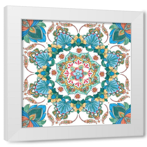 Mandala Zen II White Modern Wood Framed Art Print by Wang, Melissa