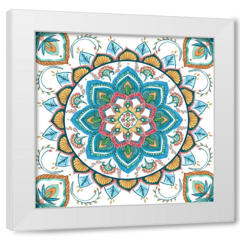 Mandala Zen III White Modern Wood Framed Art Print by Wang, Melissa