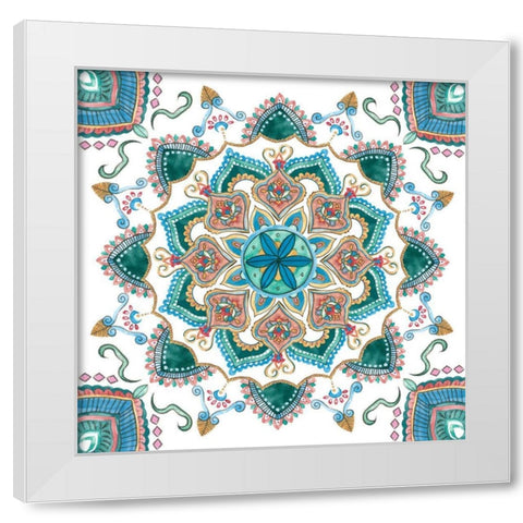 Mandala Zen IV White Modern Wood Framed Art Print by Wang, Melissa