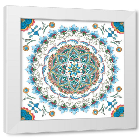 Mandala Zen V White Modern Wood Framed Art Print by Wang, Melissa