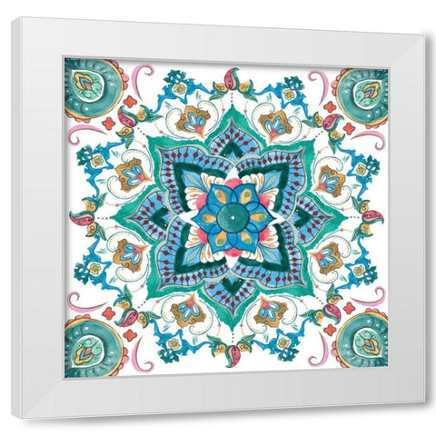 Mandala Zen VI White Modern Wood Framed Art Print by Wang, Melissa