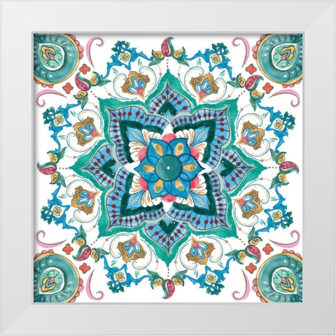 Mandala Zen VI White Modern Wood Framed Art Print by Wang, Melissa