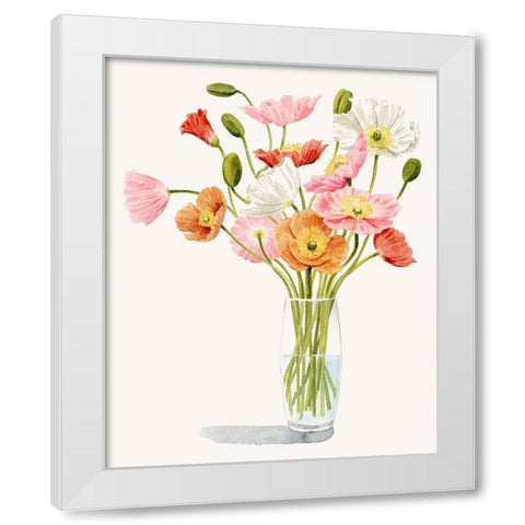 Wiry Poppies II White Modern Wood Framed Art Print by Popp, Grace