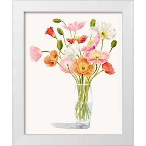 Wiry Poppies II White Modern Wood Framed Art Print by Popp, Grace