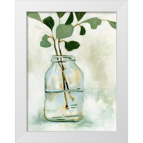 Eucalyptus Branch Still Life II White Modern Wood Framed Art Print by Caroline, Emma
