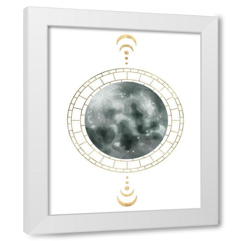 Lunar Phase I White Modern Wood Framed Art Print by Wang, Melissa