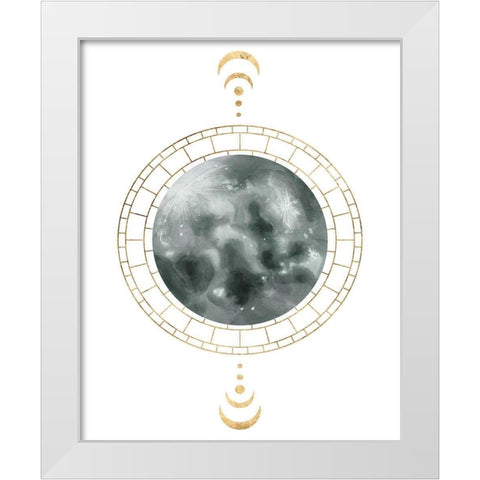 Lunar Phase I White Modern Wood Framed Art Print by Wang, Melissa