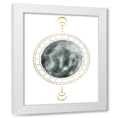 Lunar Phase II White Modern Wood Framed Art Print by Wang, Melissa