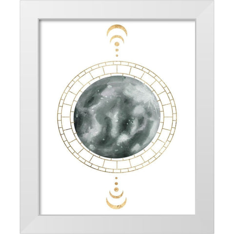 Lunar Phase II White Modern Wood Framed Art Print by Wang, Melissa