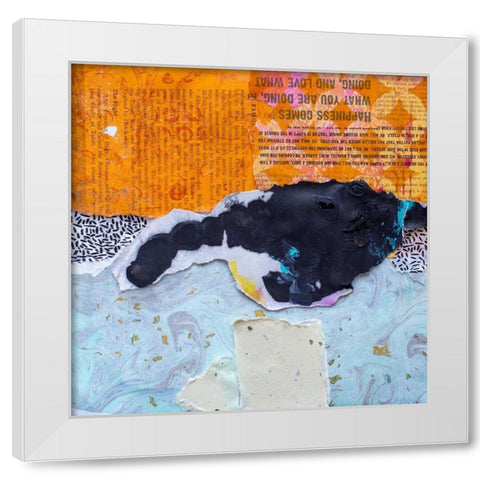 High Texture Abstract V White Modern Wood Framed Art Print by St. Hilaire, Elizabeth