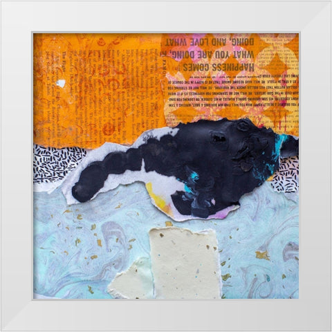 High Texture Abstract V White Modern Wood Framed Art Print by St. Hilaire, Elizabeth