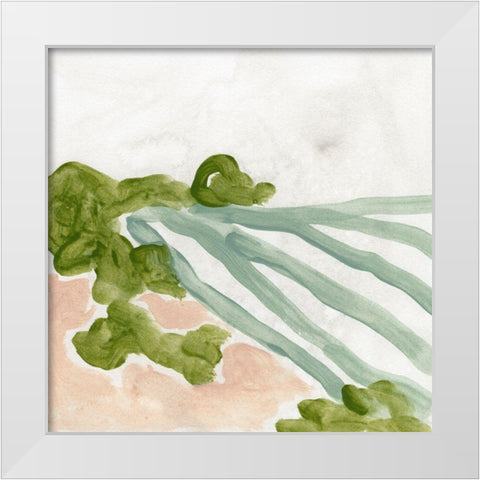 Landscape Cameo I White Modern Wood Framed Art Print by Vess, June Erica