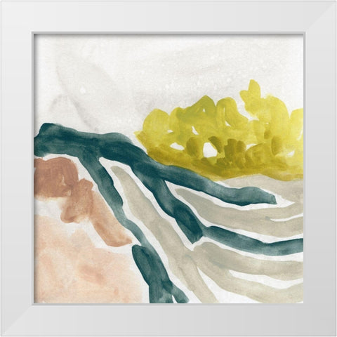 Landscape Cameo IV White Modern Wood Framed Art Print by Vess, June Erica