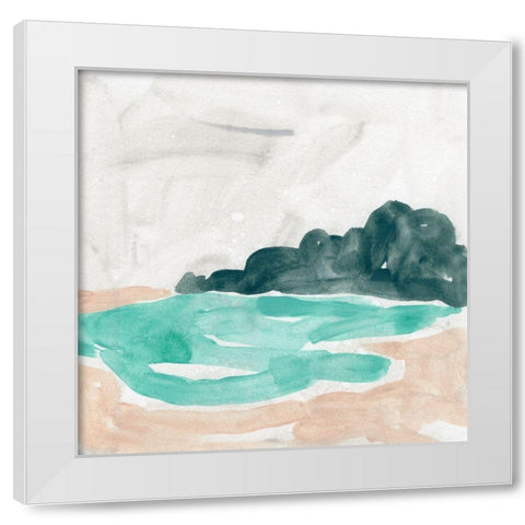 Landscape Cameo V White Modern Wood Framed Art Print by Vess, June Erica