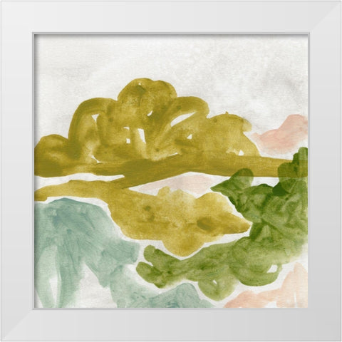 Landscape Cameo VI White Modern Wood Framed Art Print by Vess, June Erica