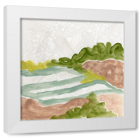 Landscape Cameo VIII White Modern Wood Framed Art Print by Vess, June Erica