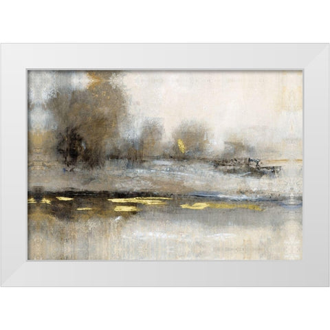 Embellished Gilt Landscape II White Modern Wood Framed Art Print by OToole, Tim