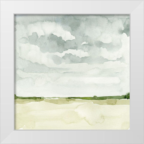 Field After Rain I White Modern Wood Framed Art Print by Caroline, Emma
