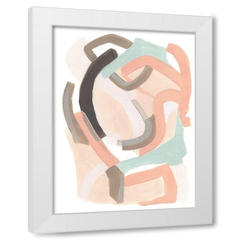 Pastel Signal III White Modern Wood Framed Art Print by Vess, June Erica