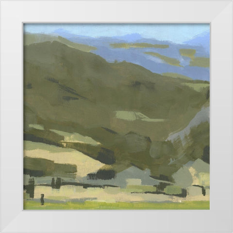 Blue Ridge Foothills I White Modern Wood Framed Art Print by Green, Jacob