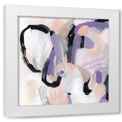 Lilac Scramble II White Modern Wood Framed Art Print by Vess, June Erica