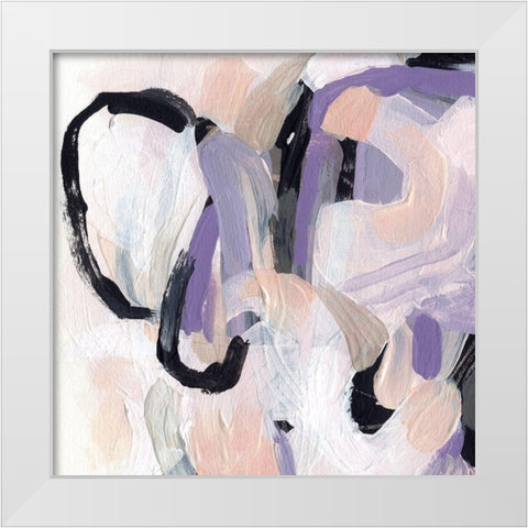 Lilac Scramble II White Modern Wood Framed Art Print by Vess, June Erica