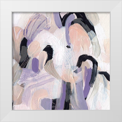 Lilac Scramble IV White Modern Wood Framed Art Print by Vess, June Erica