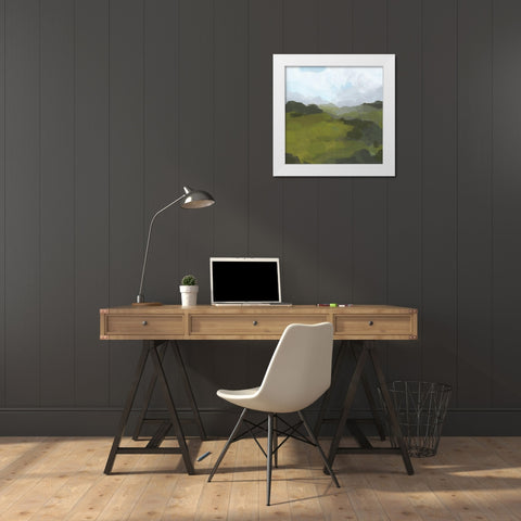 Powell Valley I White Modern Wood Framed Art Print by Green, Jacob