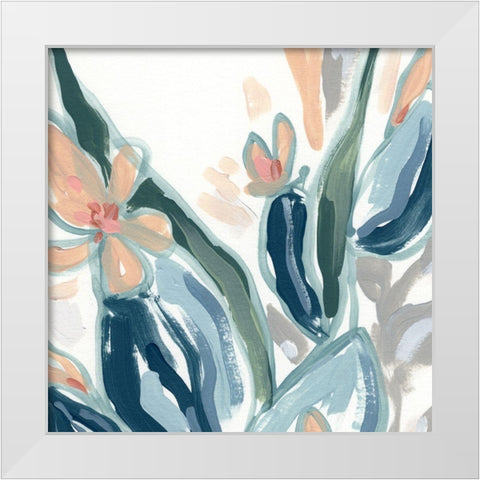 Expressive Garden IV White Modern Wood Framed Art Print by Vess, June Erica