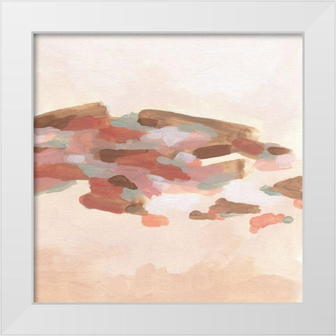 Rose Coast I White Modern Wood Framed Art Print by Vess, June Erica