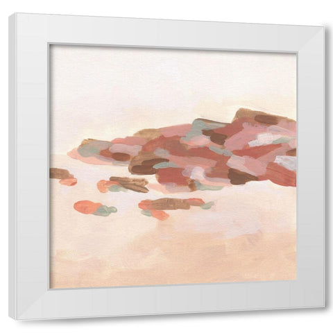 Rose Coast II White Modern Wood Framed Art Print by Vess, June Erica