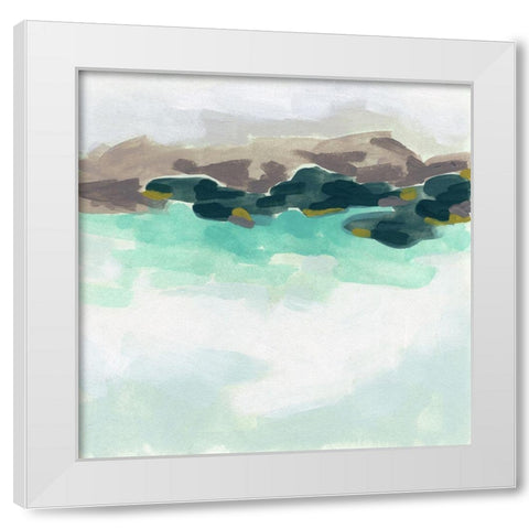Sea Glass Coast II White Modern Wood Framed Art Print by Vess, June Erica